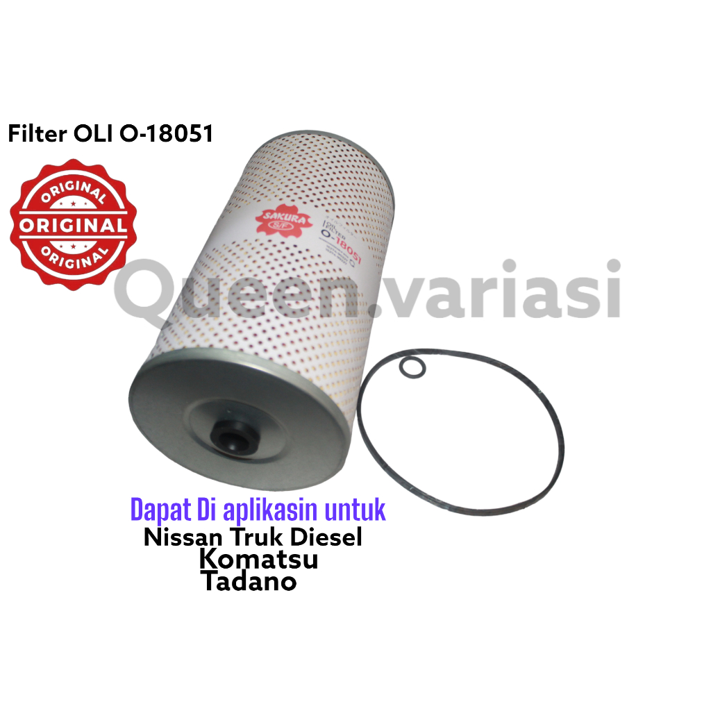 FILTER OLI / OIL FILTER TRUCK UD NISSAN / KOMATSU / TADANO O-18051