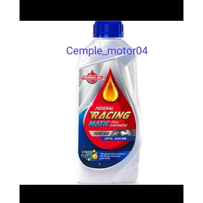 oli motor oli federal racing matic 1liter sae 10w-40 oli federal racing matic full synthetic