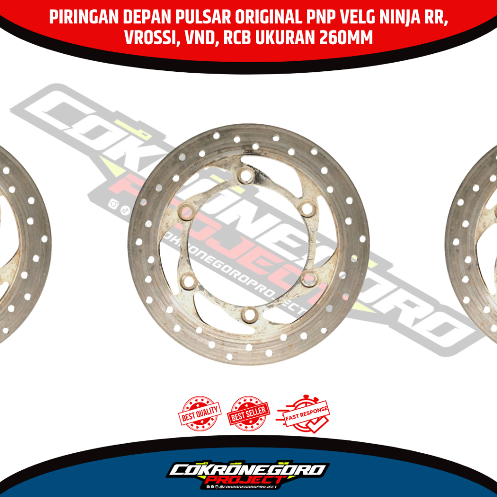 PIRINGAN DEPAN PULSAR ORIGINAL PNP VELG NINJA RR VROSSI VND RCB UKURAN 260MM