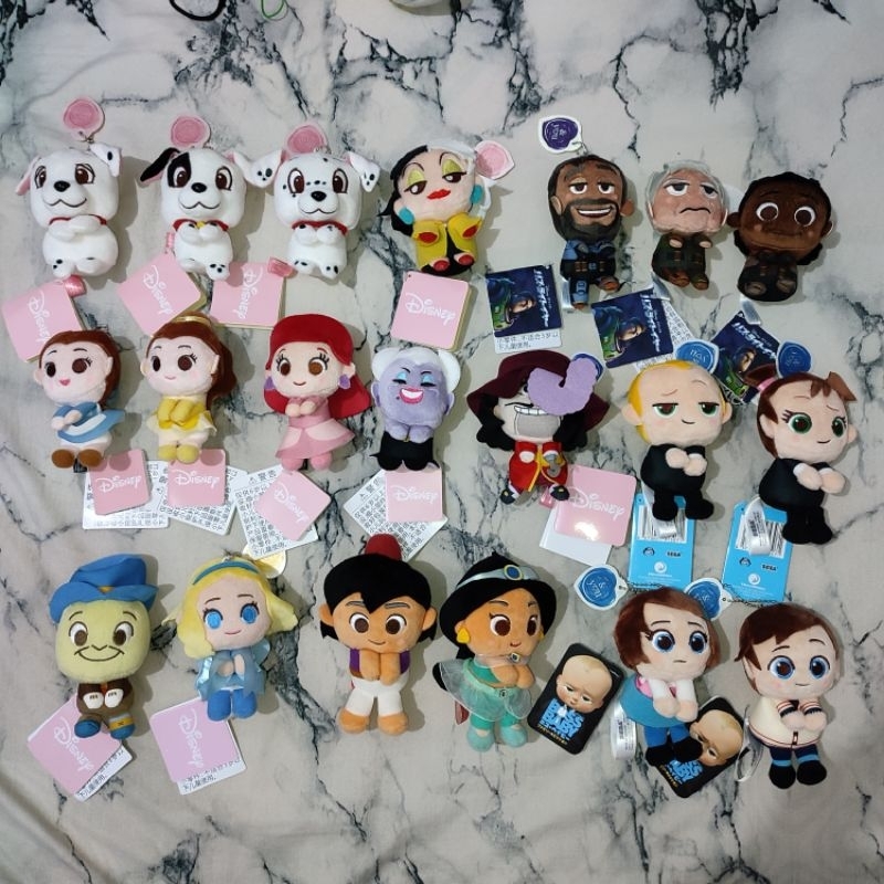 Gantungan Kunci Boneka N You Ariel Ursula Cruella Dalmantion Belle Beauty and The Beast Baby Boss Al