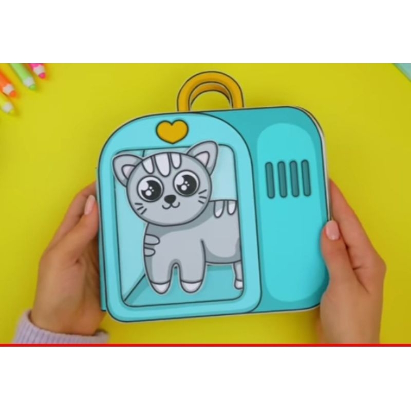 PAPER DOLL CAT HOUSE / DIY / MAINAN EDUKASI ANAK IN QUIET BOOK