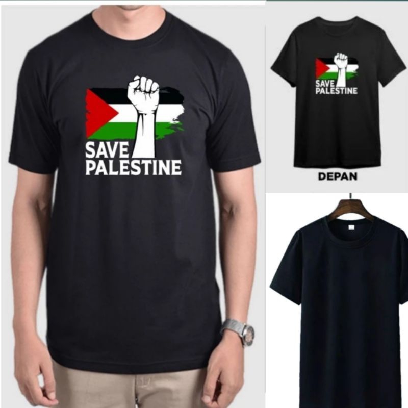 kaos TShirt baju pria palestina # save palestine