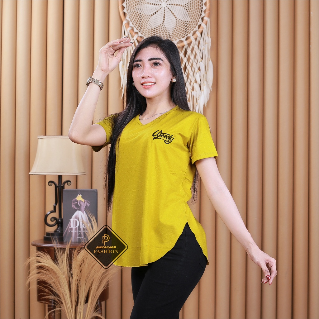 Terlaris Kaos Oversize Size Xl/Kaos Lengan Pendek Wanita/Kaos Wanita Oval Belah Samping