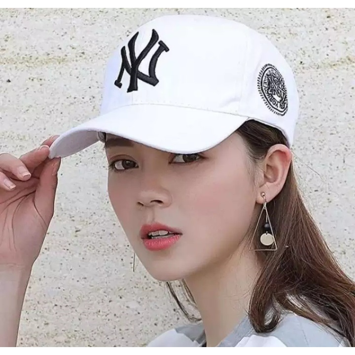 COD TOPI PRIA DAN WANITA BASEBALL CAP NY BULAT GAYA TRENDY