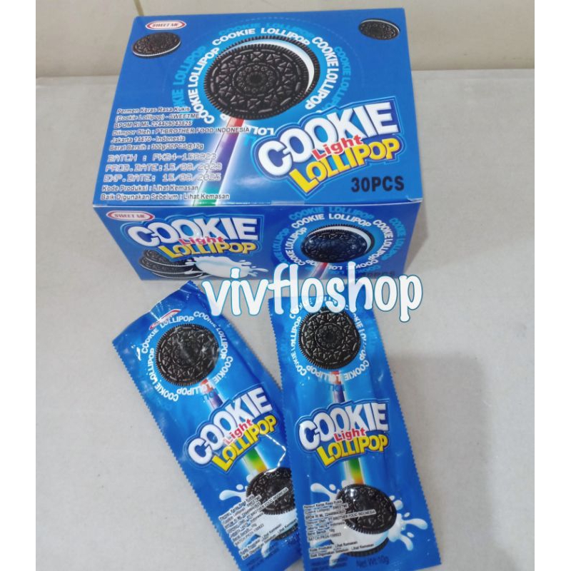 

Permen Loli Cookie Light Lollipop (Box isi 30)