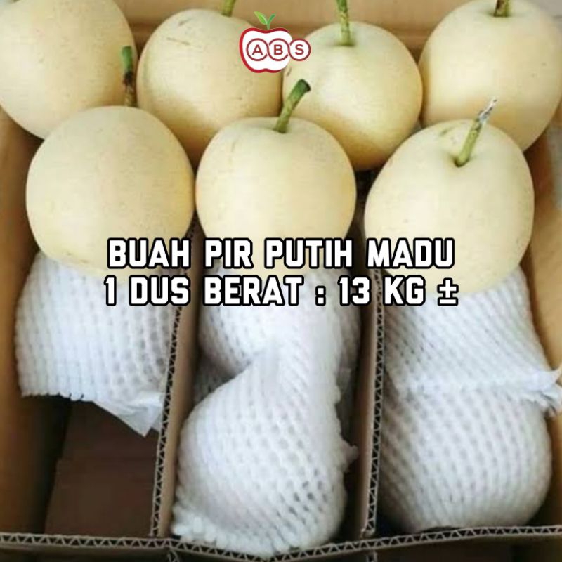 

READY STOK!! Buah pir putih madu 1dus berat : 13 KG lebih hemat maniss