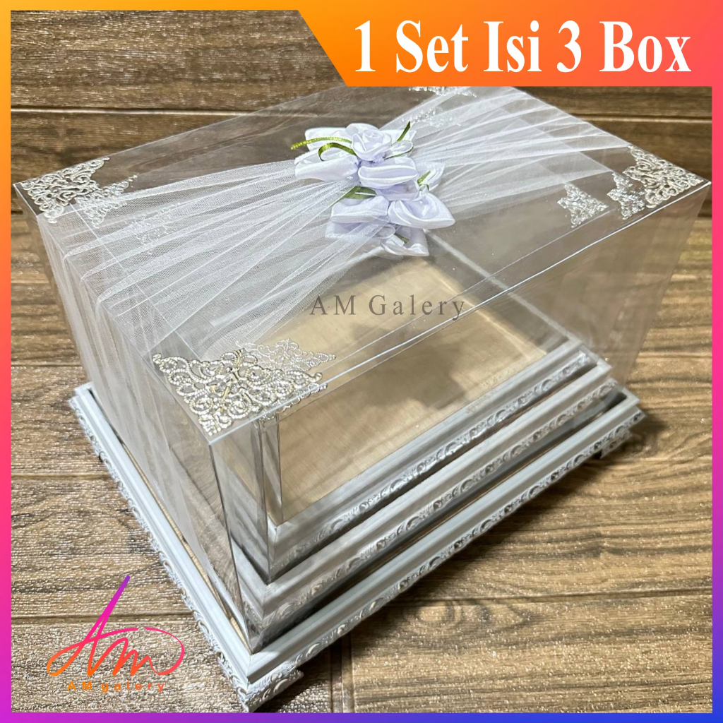 

Box Mika Seserahan Satu Set Isi 3 Kotak Hantaran Ukuran M L XL Full Hiasan Mudah Pemasangan