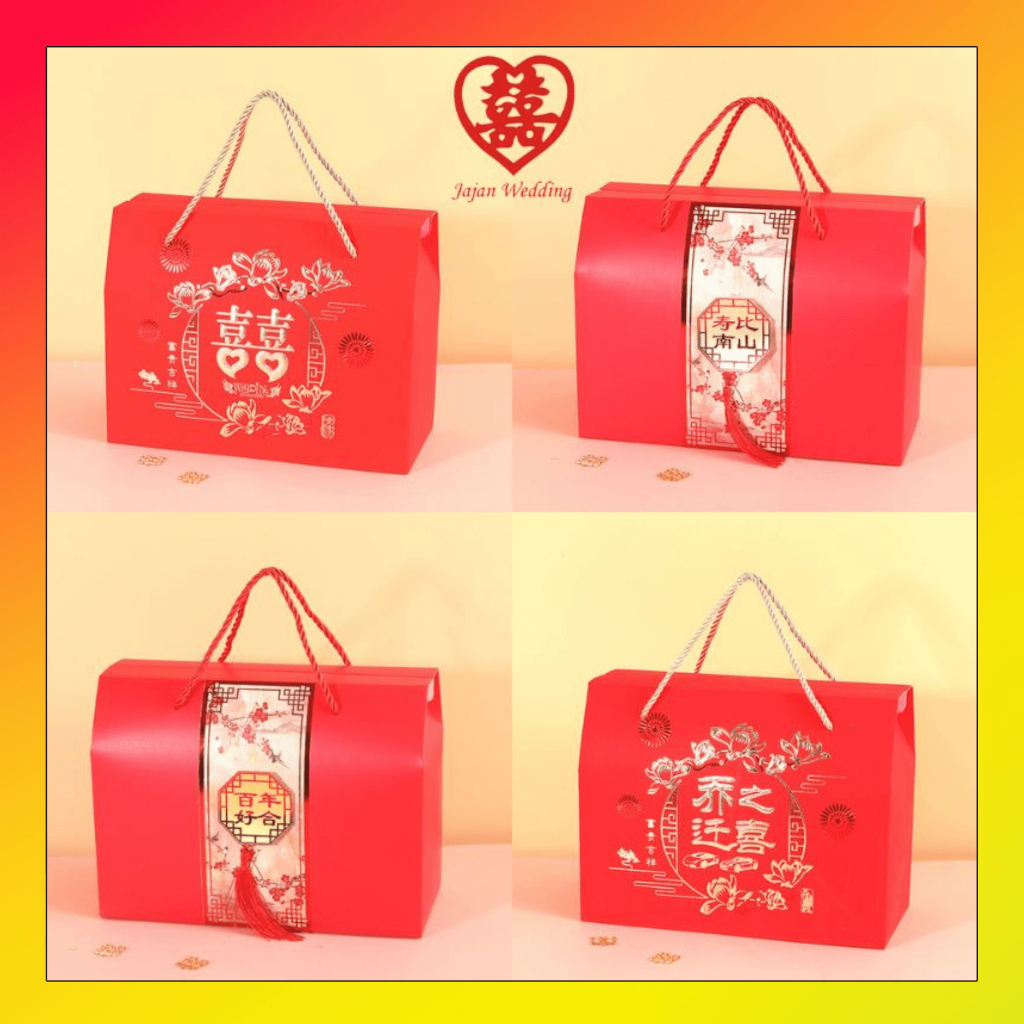 

JW Paperbag Souvenir / Tas Souvenir Wedding Sangjit Shuang Xi / Paperbag Souvenir Teapai Besar PP24