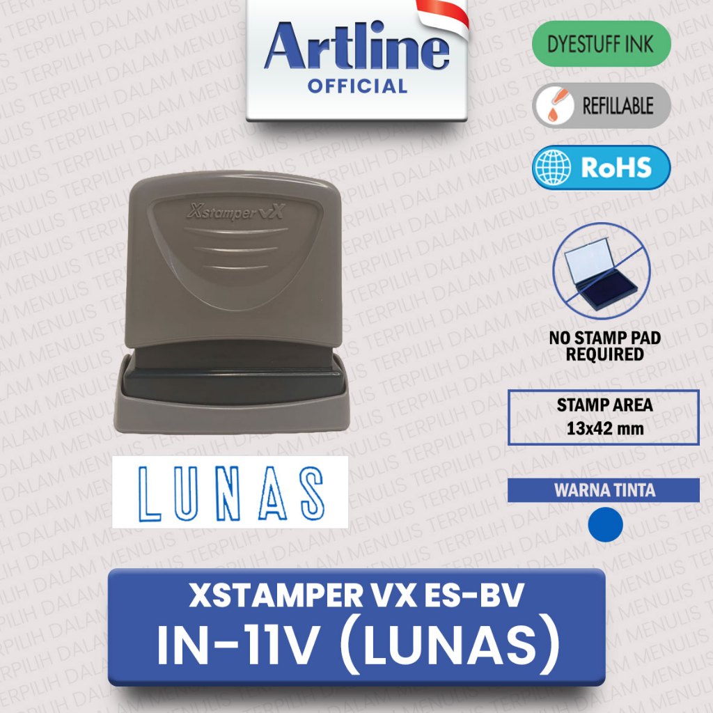 

ARTLINE XSTAMPER VX ES-BV IN-11V (LUNAS) / STEMPEL LUNAS
