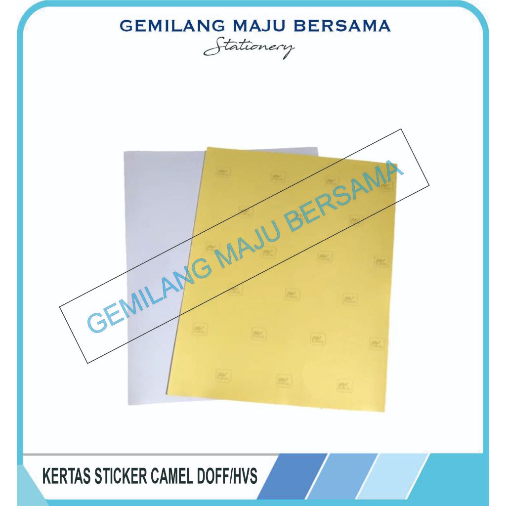 

Kertas Sticker HVS Doff Camel Ukuran F4 Folio (PerPack = 50 lembar)