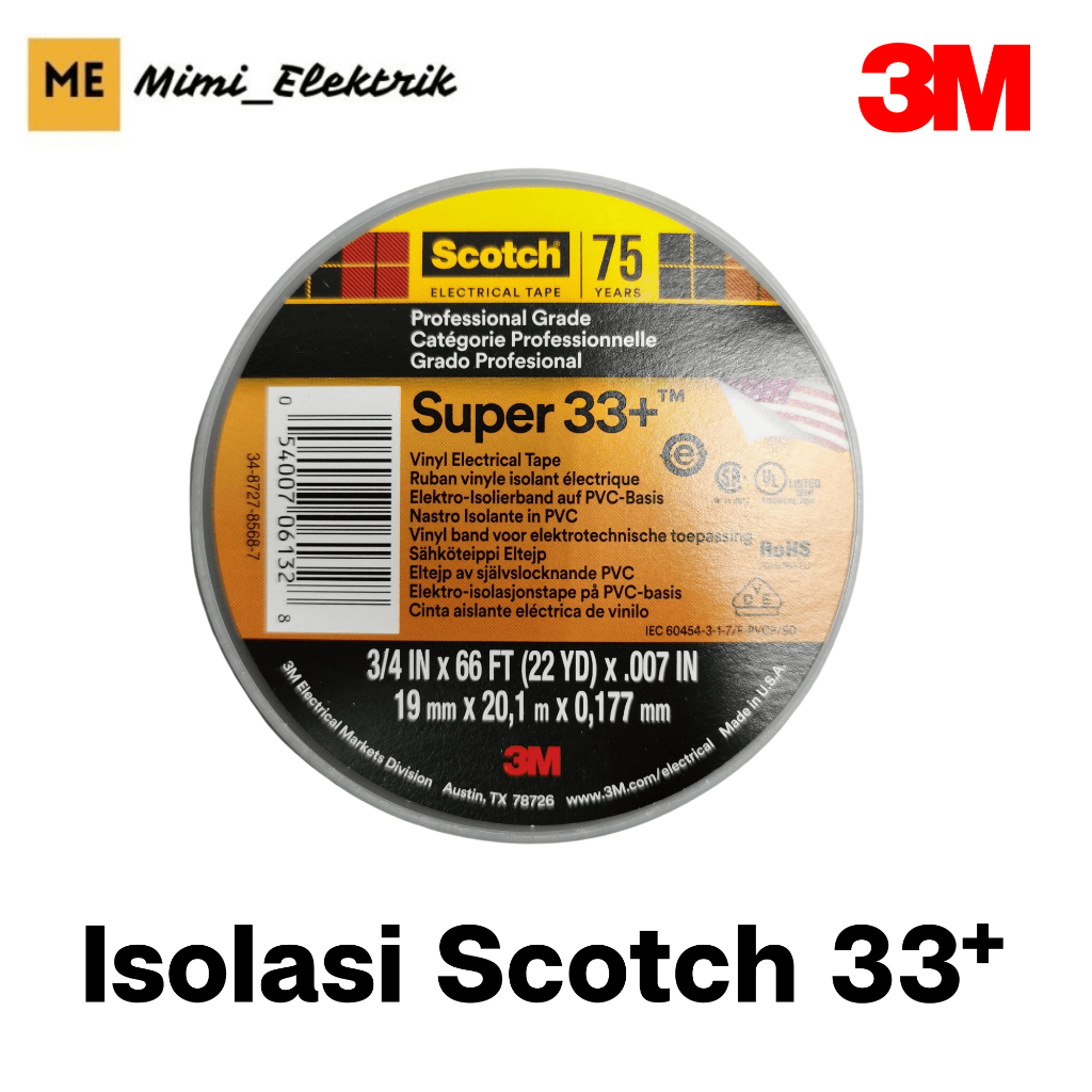Isolasi 3M Scotch Super 33+