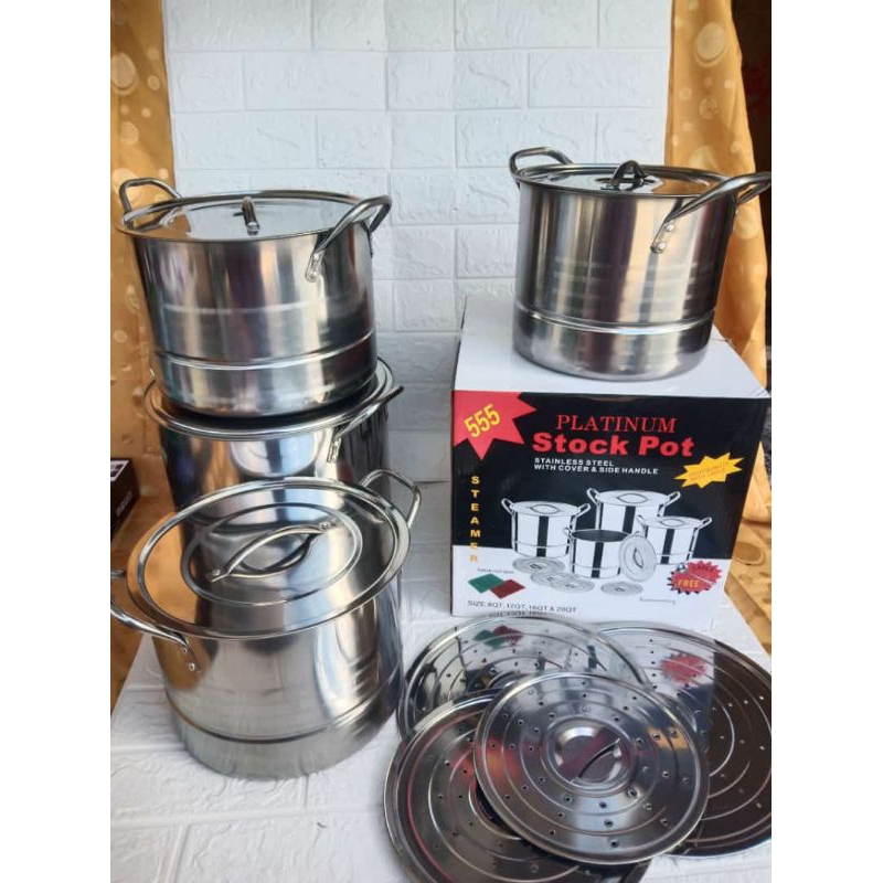 Platinum stockpot steamer Panci set 555 of 4 pcs batam
