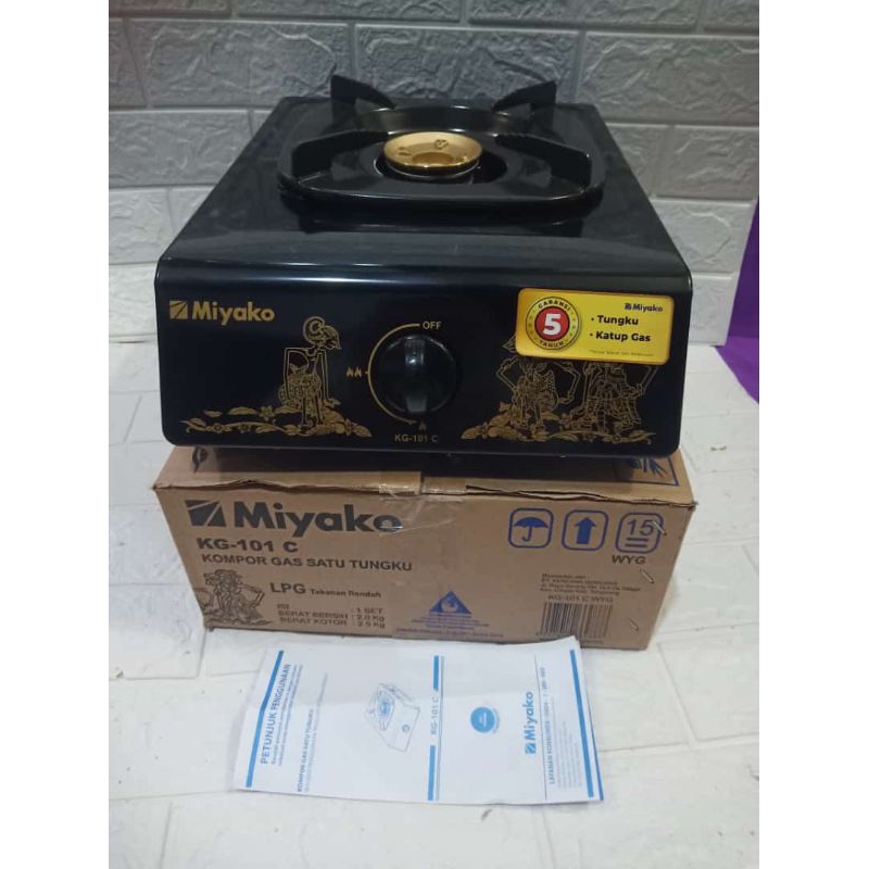 Kompor gas Miyako 1 tungku KG-101C  set selang miyako BATAM