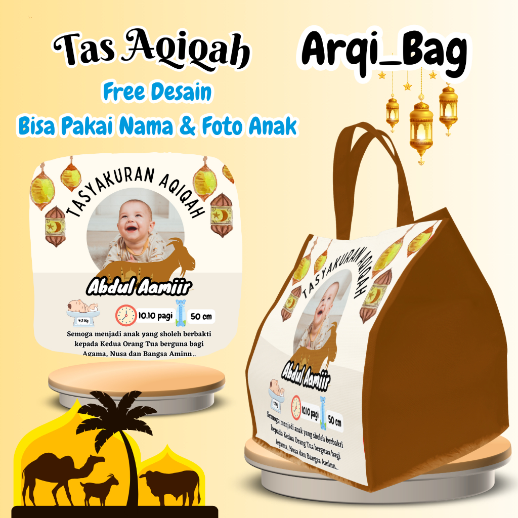 

8 Lusin Tas Tasyakuran Berkat Isi Akikah 7 Bulanan 40 Hari Bayi Pakai Nama Foto Box Nasi