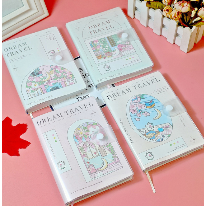 

DREAM TRAVEL Design For Premium Notebook Planner monthly Weekly Daily FULL COLORS