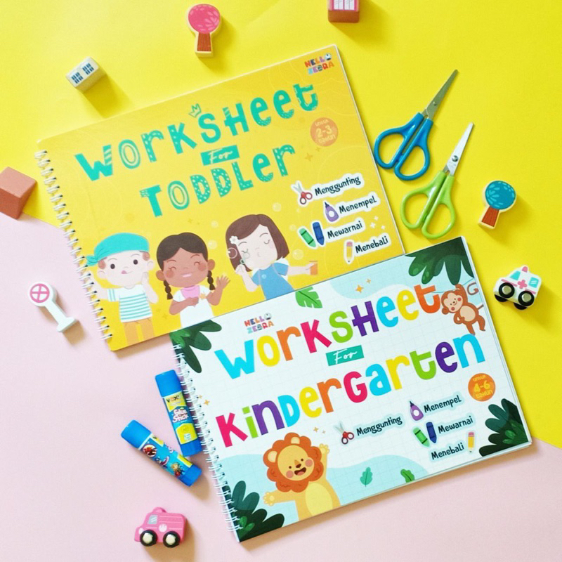 ready stock-hello zebra worksheet bundling (toddler & kindergarten)