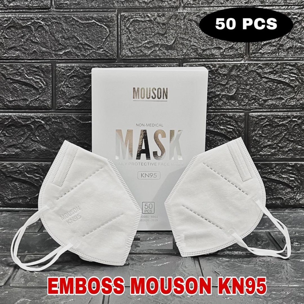 Masker KN95 MOUSON BOX isi 50 KN 95 Original Premium Dewasa 5ply 5 ply Non Medis