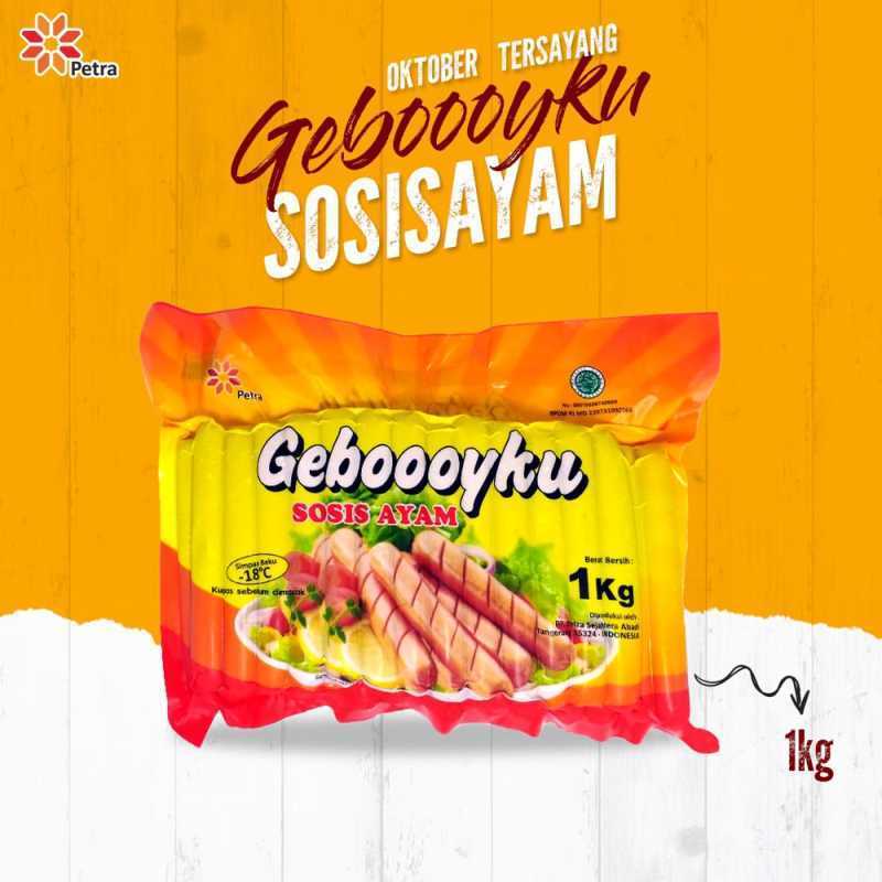 Sosis Gebooyku / Sosis GeBoy 1 KG isi 40 | Geboooy Sosis Ayam 1Kg isi 40pc | Geboooyku Sosis Ayam Pa