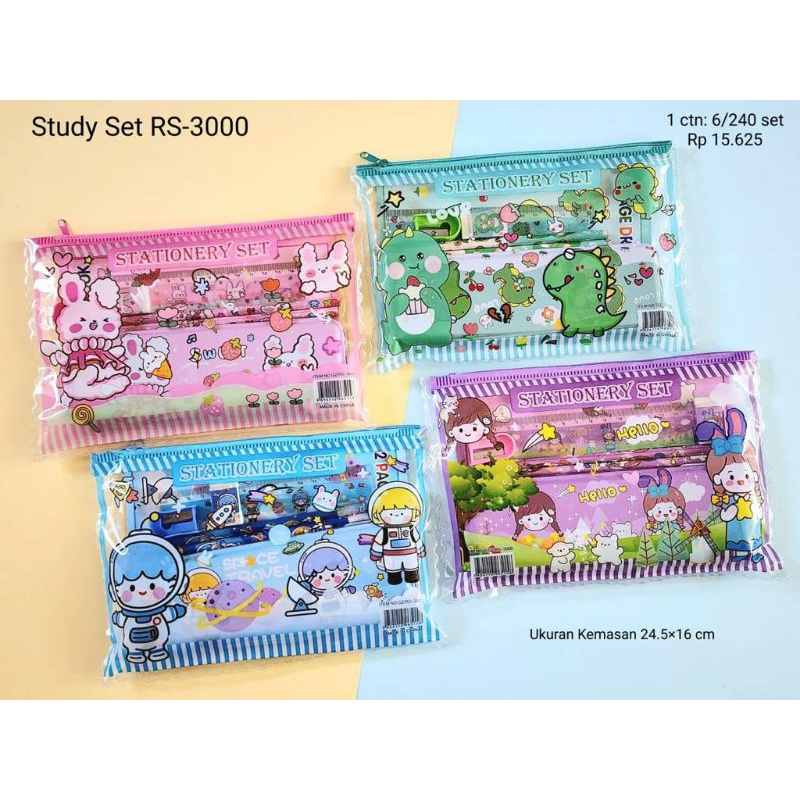 

Study Set / Alat Tulis Set RS - 3000 / Alat Tulis Set Souvenir Ultah