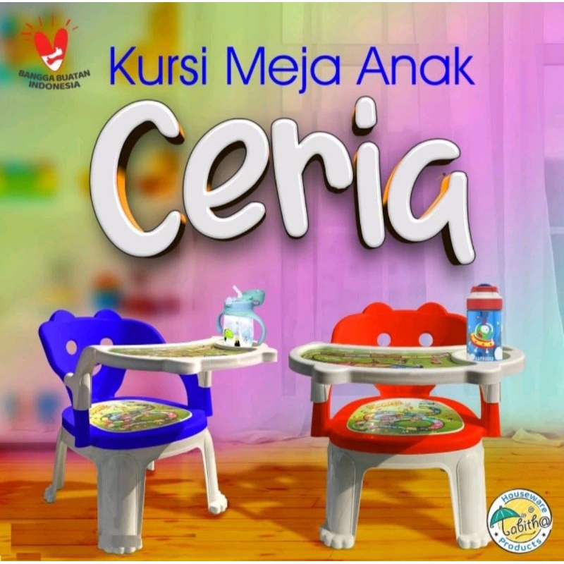 MEJA KURSI CERIA / KURSI MAKAN BAYI / KURSI MEJA MAKAN ANAK / KURSI CERIA / KURSI MEJA