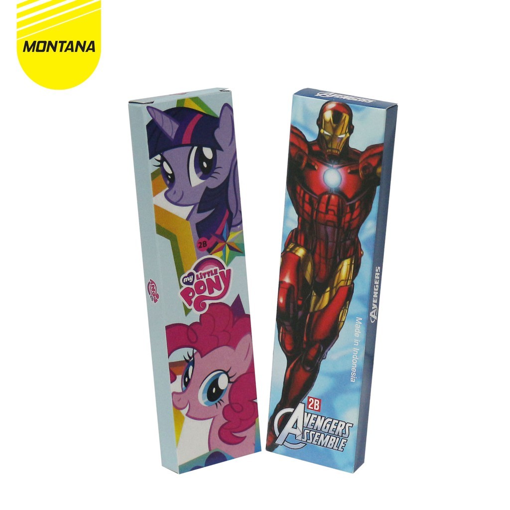 

MONTANA PAKET FANCY PENCIL!!! 1Lusin Pencil Avengers + 1Lusin Pencil Pony/ Murah/ Lucu/ Unik