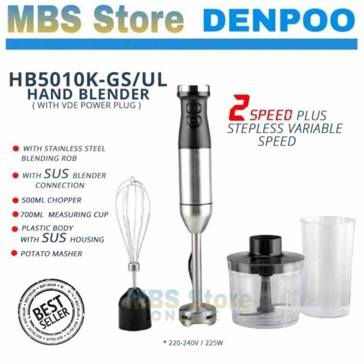 Denpoo HB5010K-GS Hand Blender 700ml Stainless Steel