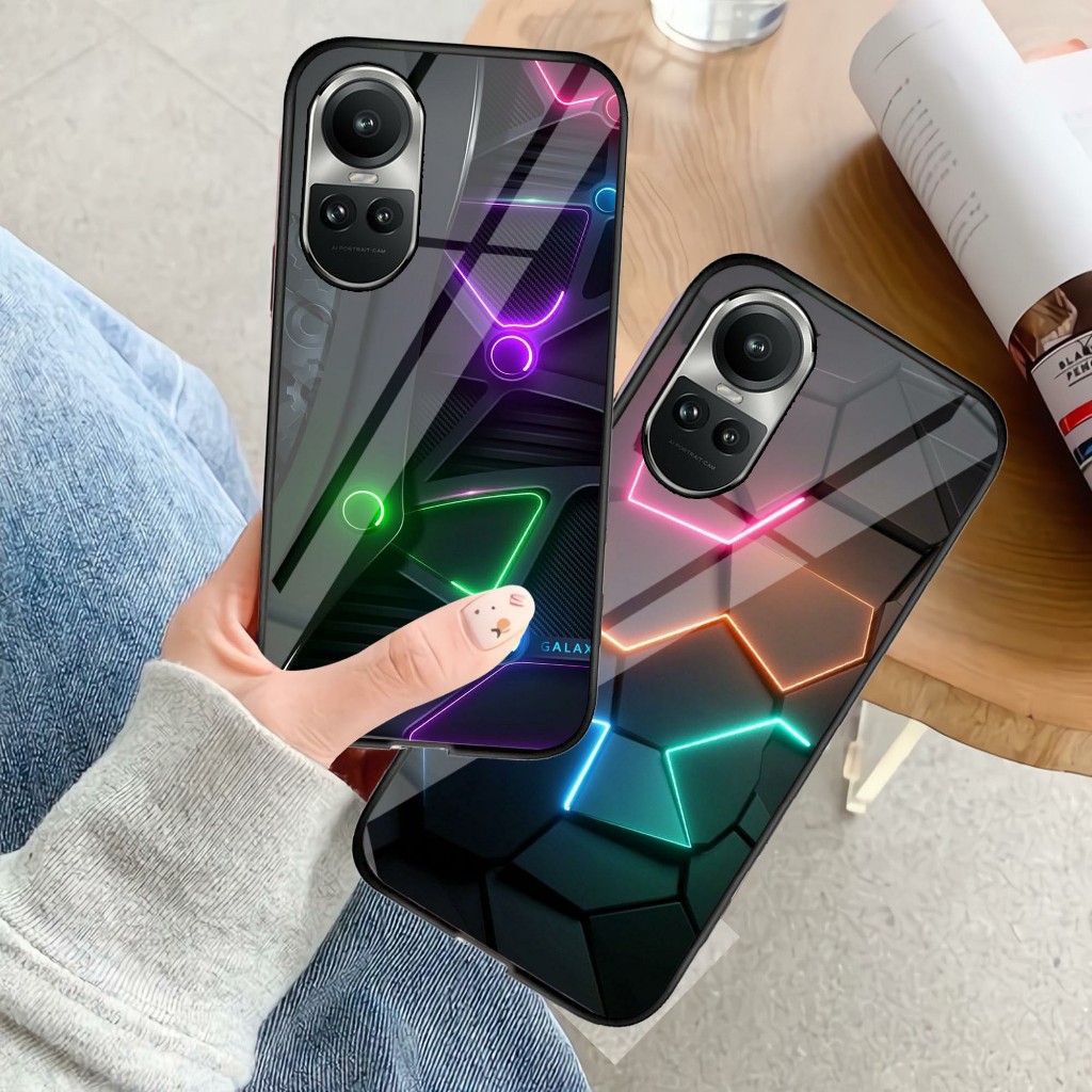 Softcase Kaca Oppo Reno 10 5g Reno 10 Pro Plus 5g  - Casing Hp Oppo Reno 10 5g Reno 10 Pro Plus 5g  