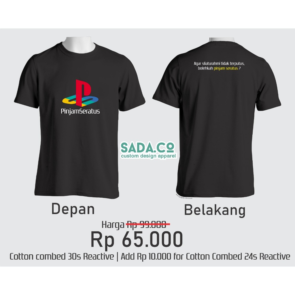 KAOS PINJAM PINJEM SERATUS | PINJAM DULU SERATUS PS PLAYSTATIONu
