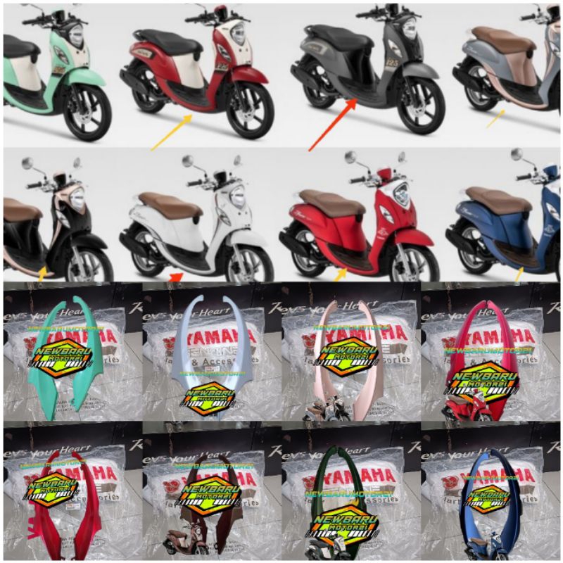 Cover dek bawah samping kanan kiri Fino Fi 125 Fino Grande ORGINAL YGP