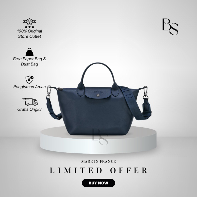 [FULL PACKAGE] ORI LC Cuir Full Leather New Collection [Strap Adjustable] Size S - Navy