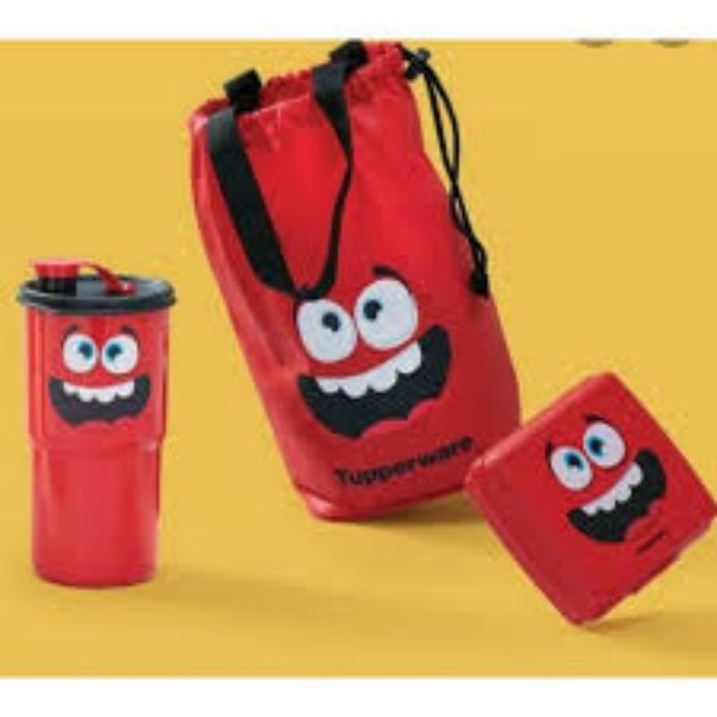 Tupperware smiley lunch set bekal makan