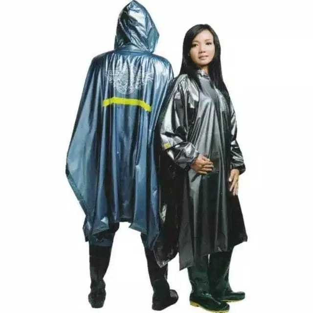 Jas Hujan Ponco Lengan Ibex Tribal / Jas Hujan Ponco Bikers / Jas Hujan Motif Tatto