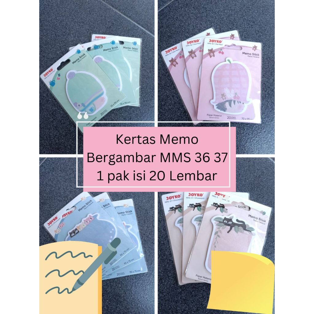 

KERTAS MEMO BERGAMBAR MMS 36 37 1 PAK ISI 20 LEMBAR