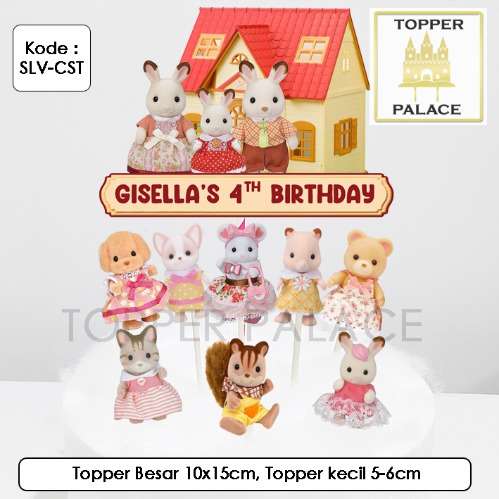

- CUSTOM - SLV-CST Sylvanian cake topper Custom l Cupcake topper