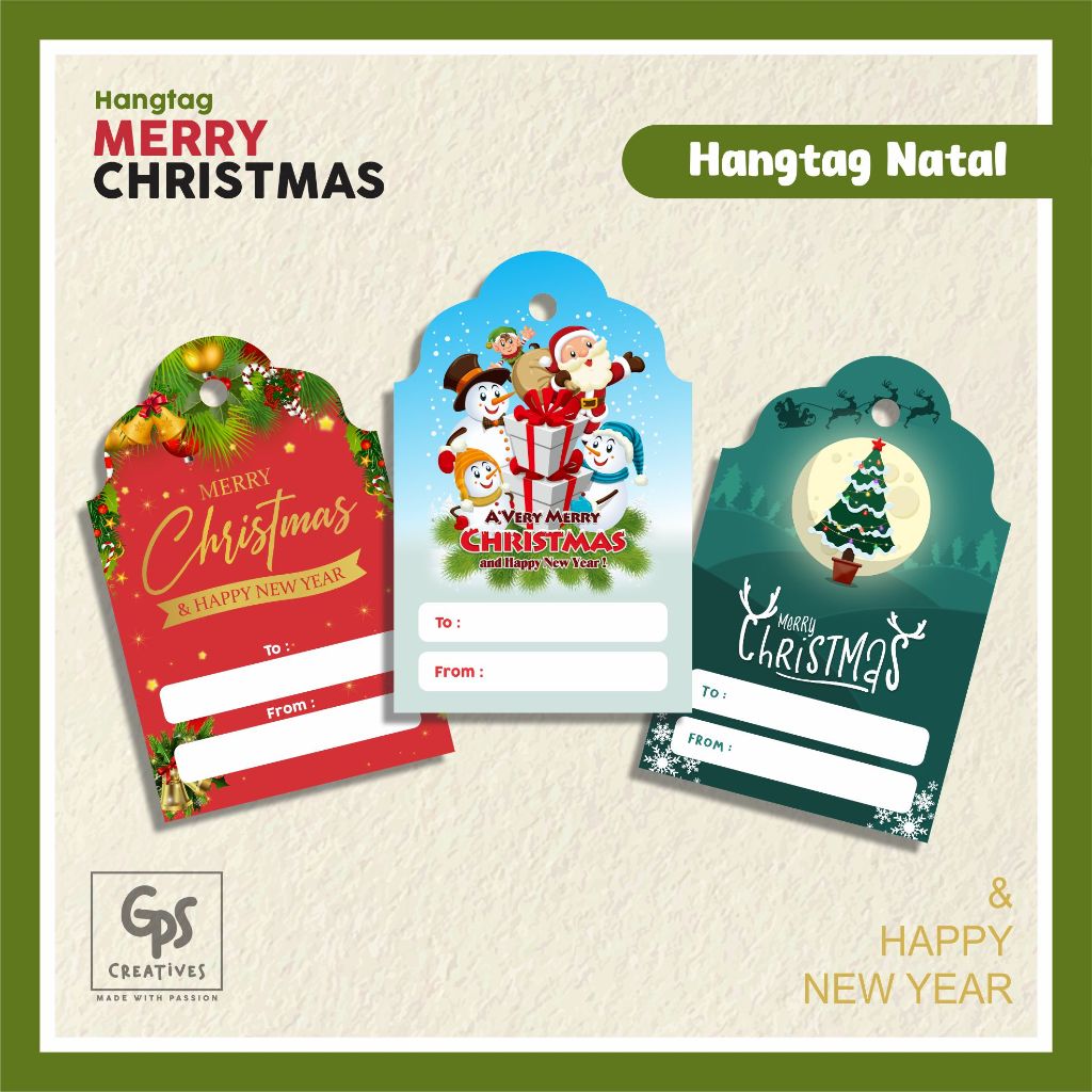 

Paket Hangtag Natal Merry Christmas Hang Tag Gantungan Label Souvenir Hampers
