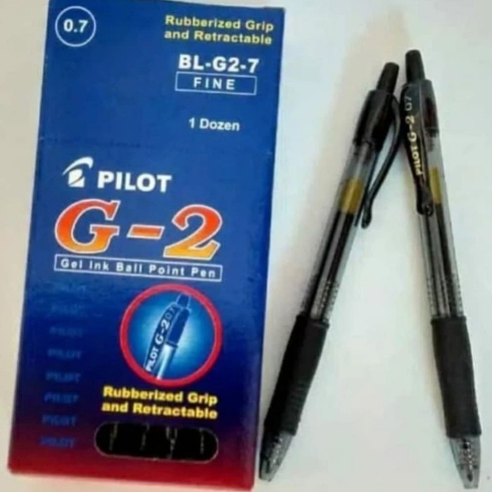 

balpoin pen gel pilot G-2 0.7mm hitam per pack