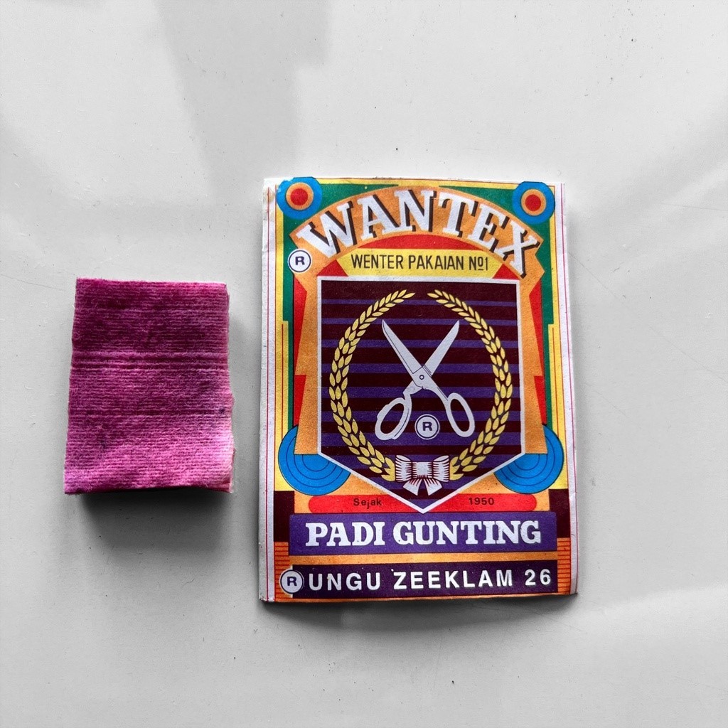 Wantex UNGU ZEEKLAM Merek Padi Gunting Wenter Pewarna Pakaian Tekstil Warna Purple Violet Tua Bagus 