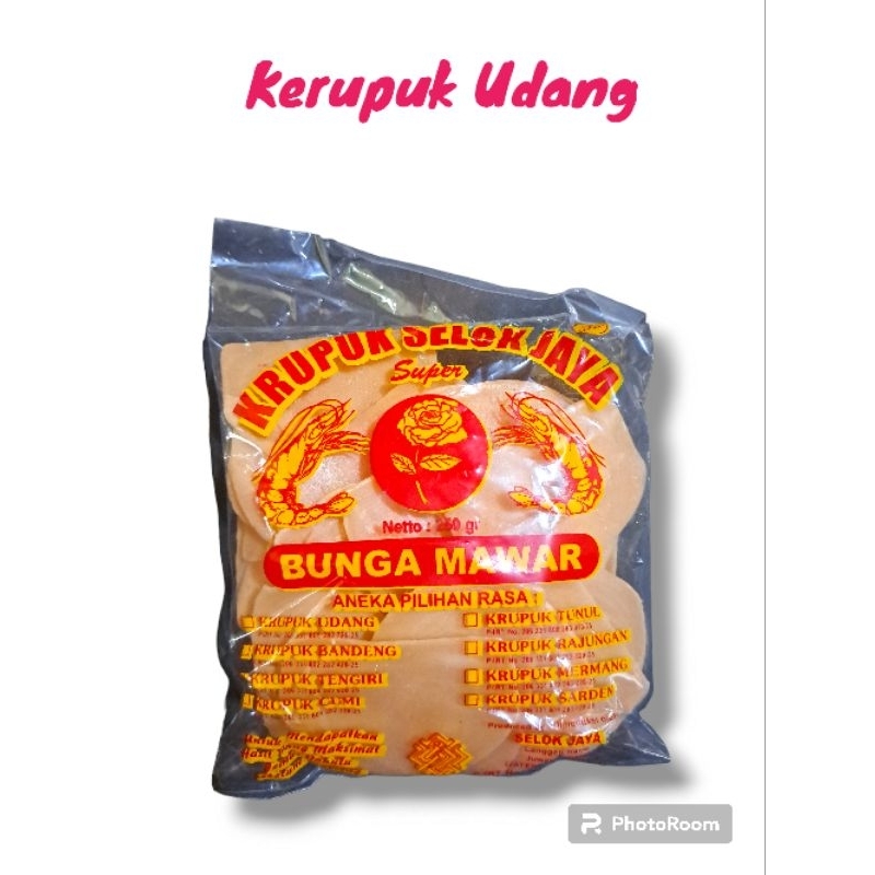 

kerupuk udang bunga mawar