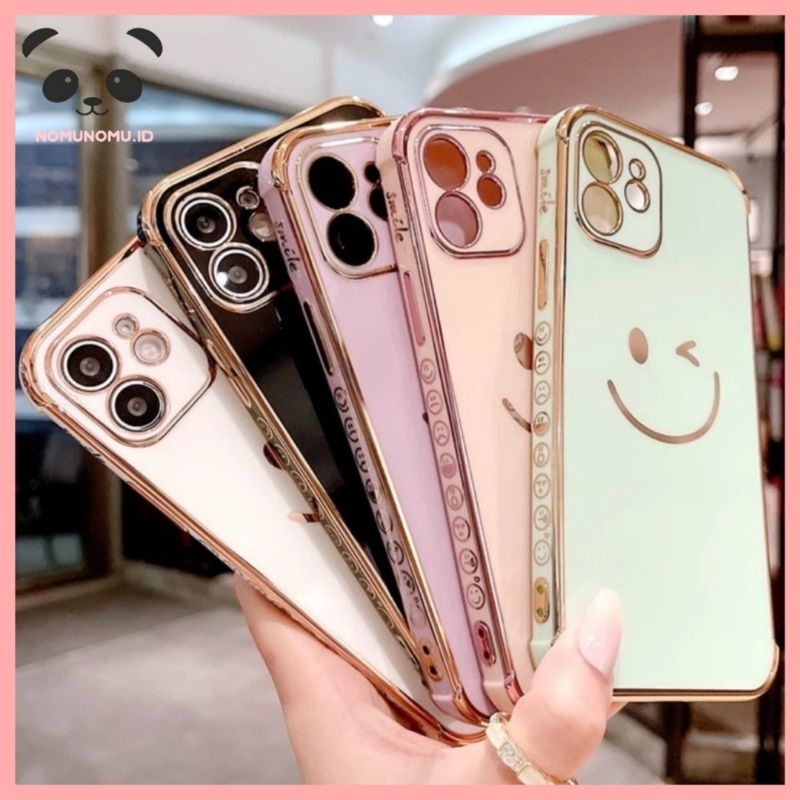Softcase Chrome Smile Oppo A7 A5S A12 A11k F9 A36 A76 A96 A16 A16k A16E A74 4G A95 4G Oppo A71 Case 