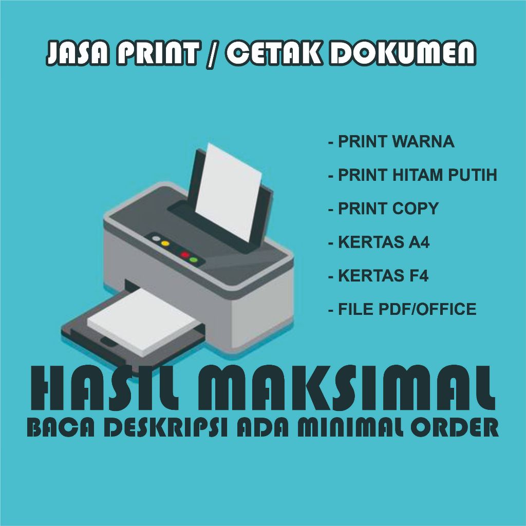 

JASA PRINT | JASA CETAK DOKUMEN | KERTAS A4 & F4