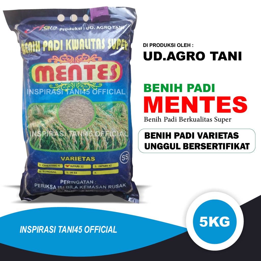 Benih Padi Mentes Inpari 32 Benih Padi Padi Kwalitas Super 5 kg/Benih Padi Inpari 32 Mentas 5 kg/Ben