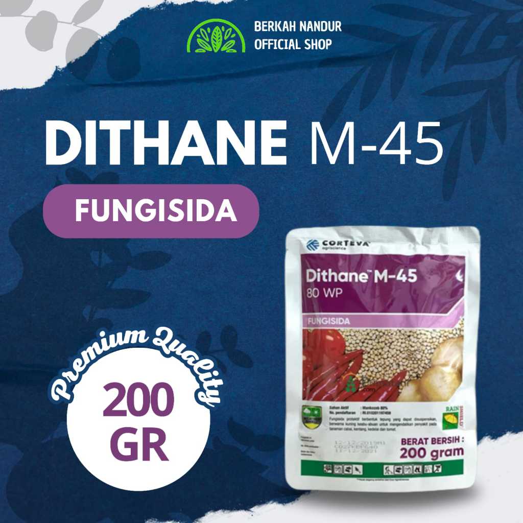 FUNGISIDA DHITANE M45 200gr KEMASAN PABRIK PESTISIDA TANAMAN FUNGISIDA TANAMAN