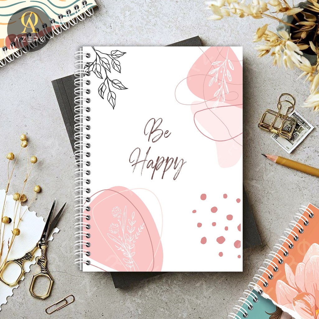 

Notebook Notes Book Jurnal Journal A5 Buku Catatan Buku Tulis Diary Agenda Planner Spiral Aesthetic Grid Line Blank Dotted