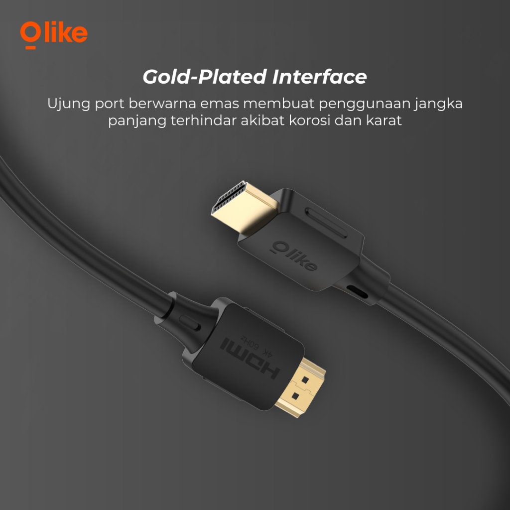 TERMURAH OLIKE HDMI CABLE AH01 AH015 AH02 AH03 AH05 BLACK ORIGINAL KABEL HDMI