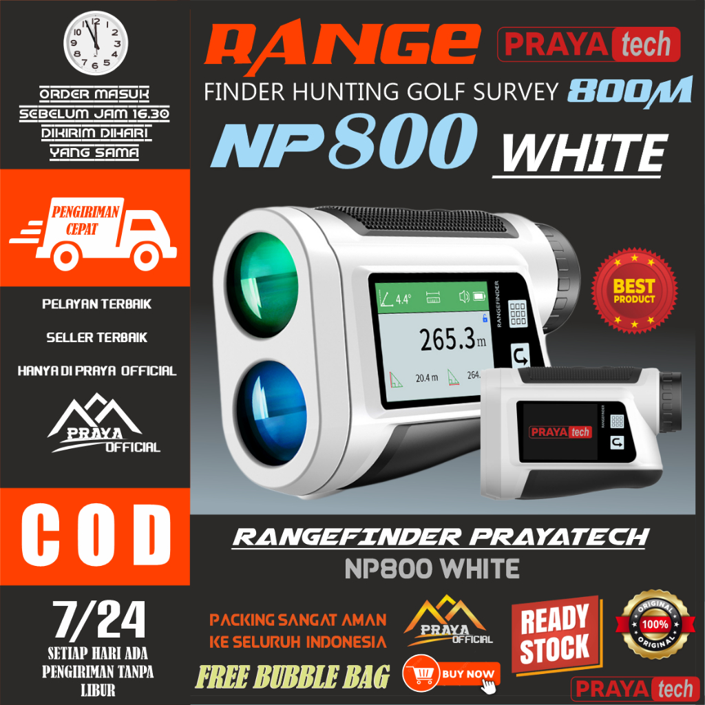 RANGE FINDER Rangefinder Teropong laser ukur jarak 600m 600 meter PRAYATECH SURVEY GOLF HUNTING