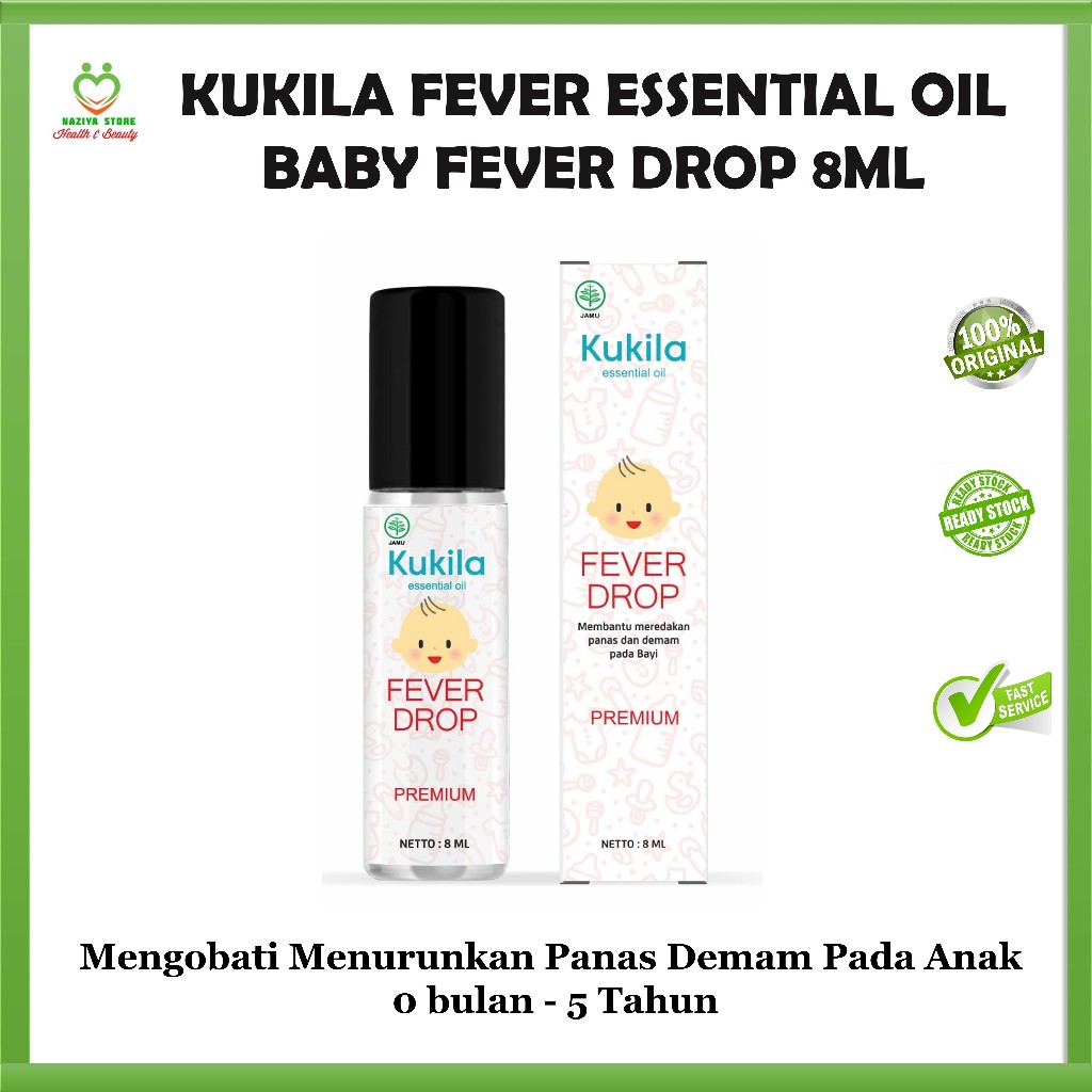 KUKILA FEVER DROP 8 ml- Essential Oil Baby - Menurunkan Panas Demam Anak