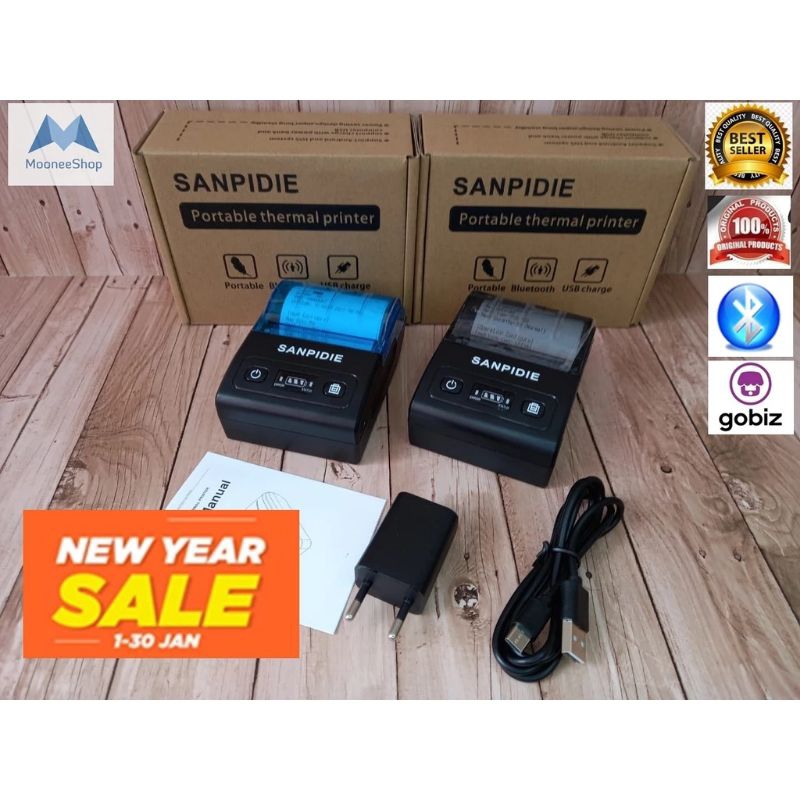 Printer Bluetooth Wireless Sanpidie/VSC Lengkap Baru