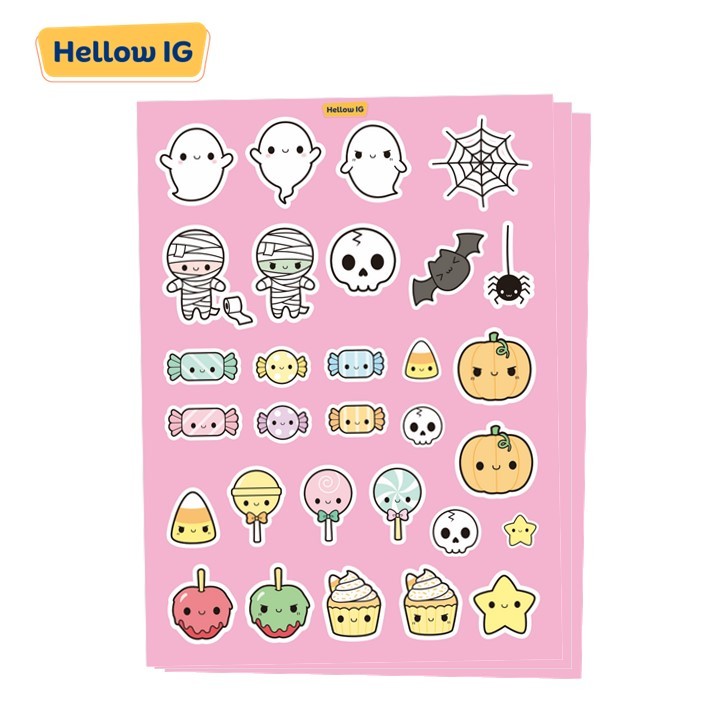 

STICKER CUTE PUMPKIN GHOST CANDY STIKER LUCU HALLOWEEN HALOWEEN BOTOL HELM AESTHETIC KOPER HP LAPTOP LUCU PREMIUM WATERPROOF