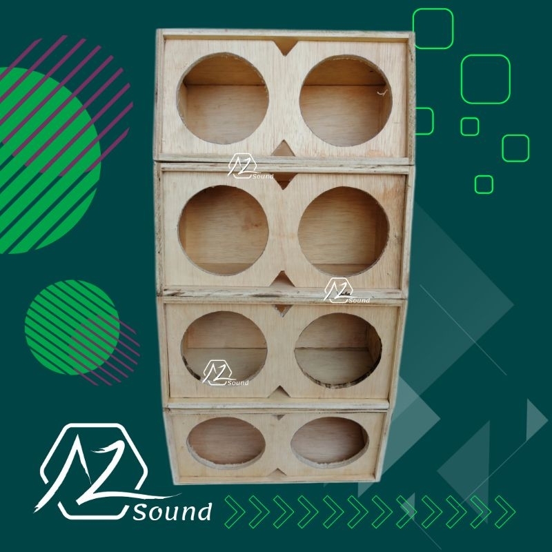 Box Speaker line array 4 inch double