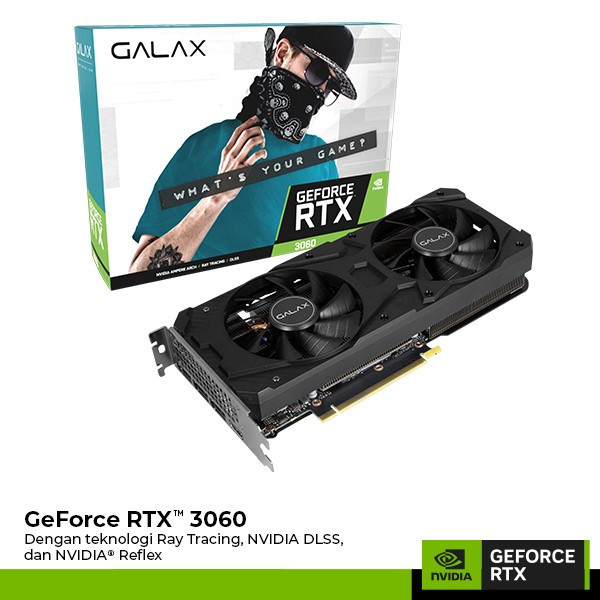 GALAX RTX 3060 8GB 1-Click OC GDDR6 RTX3060 8G VGA CARD NVIDIA GEFORCE